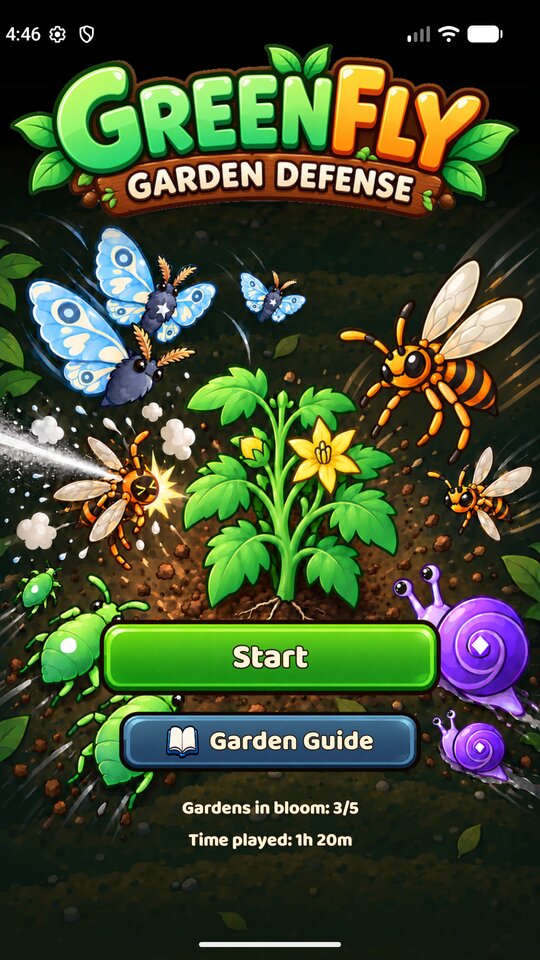Greenfly: Greenfly title screen
