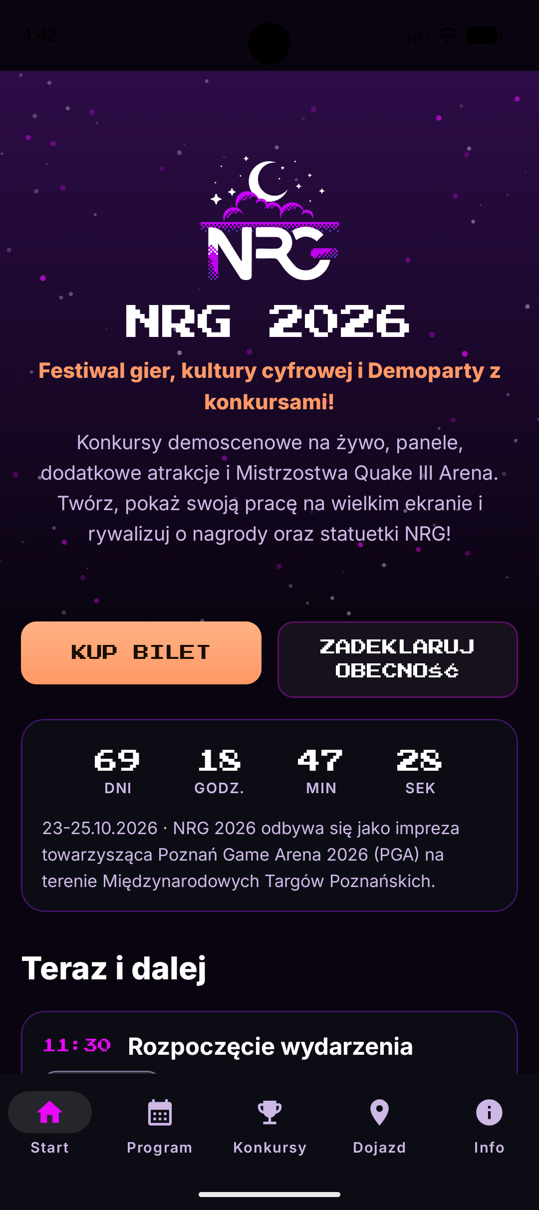 Program — three-day schedule by track